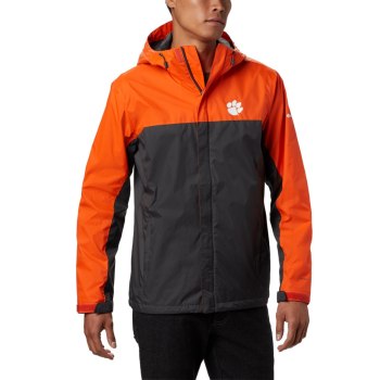 Columbia Muške Jakne - Collegiate Glennaker Storm - Clemson Narančaste Tamno Sive | FIAE-54897